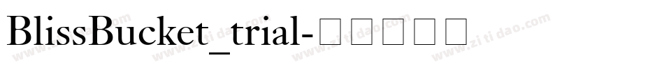 BlissBucket_trial字体转换