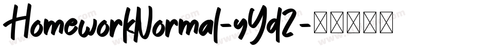 HomeworkNormal-yYd2字体转换