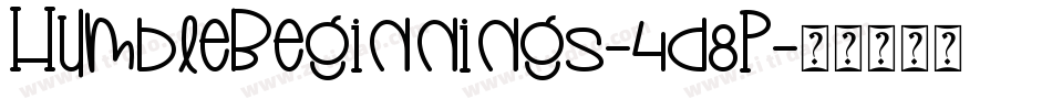 HumbleBeginnings-4d8p字体转换