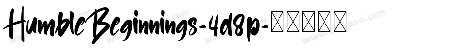 HumbleBeginnings-4d8p字体转换