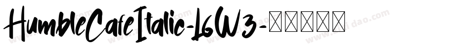 HumbleCafeItalic-L6W3字体转换
