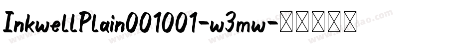 InkwellPlain001001-w3mw字体转换