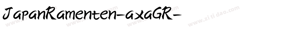 JapanRamenten-axaGR字体转换