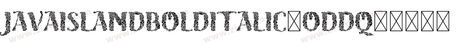 JavaIslandBoldItalic-odDq字体转换