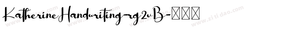 KatherineHandwriting-rg2vB字体转换