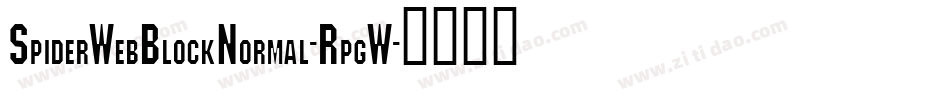 SpiderWebBlockNormal-RpgW字体转换
