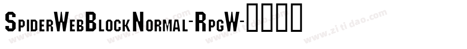 SpiderWebBlockNormal-RpgW字体转换
