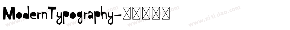 ModernTypography字体转换