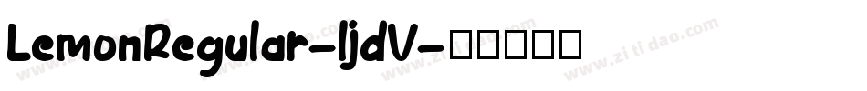 LemonRegular-ljdV字体转换