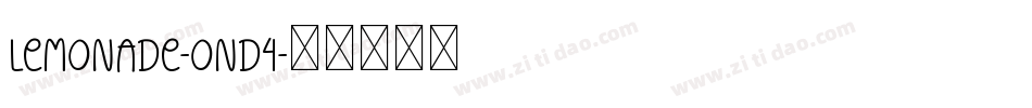 Lemonade-Ond4字体转换
