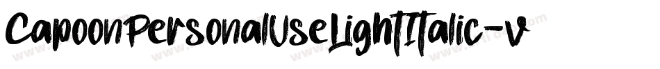 CapoonPersonalUseLightItalic-vLOA字体转换