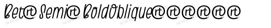 BetaSemi-BoldOblique字体转换