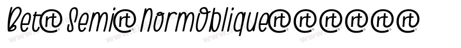 BetaSemi-NormOblique字体转换