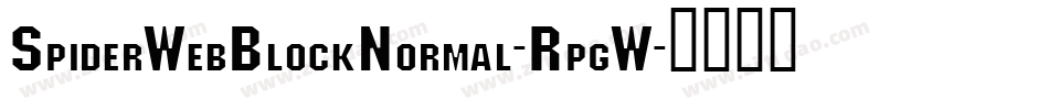 SpiderWebBlockNormal-RpgW字体转换