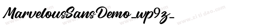 MarvelousSansDemo-wp9z字体转换