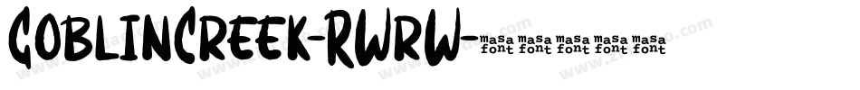 GoblinCreek-RWrW字体转换