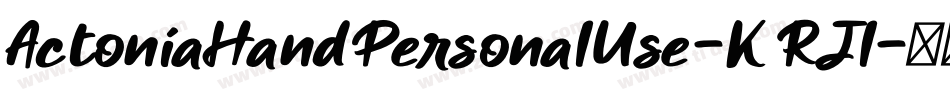 ActoniaHandPersonalUse-KRJl字体转换