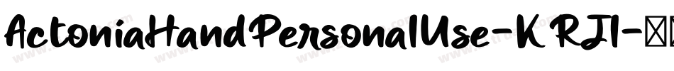ActoniaHandPersonalUse-KRJl字体转换