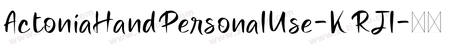 ActoniaHandPersonalUse-KRJl字体转换