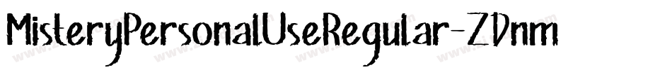 MisteryPersonalUseRegular-ZDnm字体转换