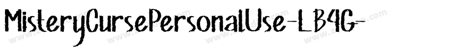 MisteryCursePersonalUse-LB4G字体转换
