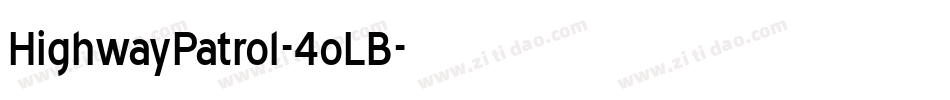 HighwayPatrol-4oLB字体转换