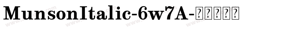 MunsonItalic-6w7A字体转换