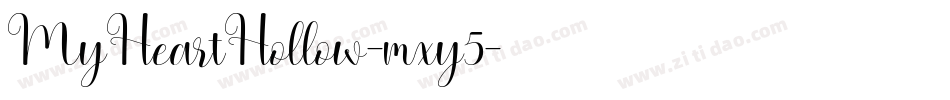 MyHeartHollow-mxy5字体转换