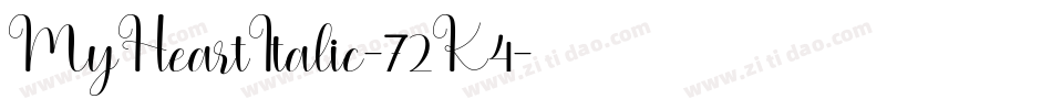 MyHeartItalic-72K4字体转换