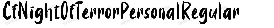 CfNightOfTerrorPersonalRegular-ALPOD字体转换