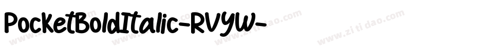 PocketBoldItalic-RVYW字体转换