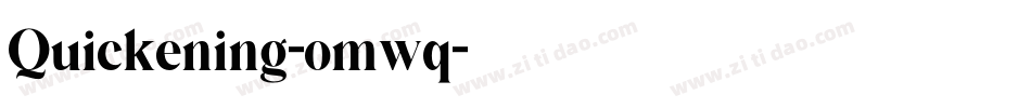 Quickening-omwq字体转换