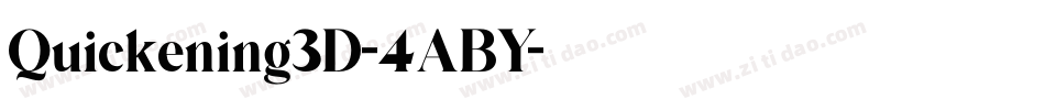 Quickening3D-4ABY字体转换