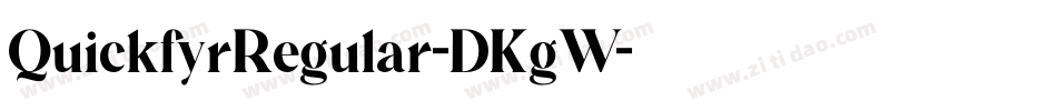 QuickfyrRegular-DKgW字体转换