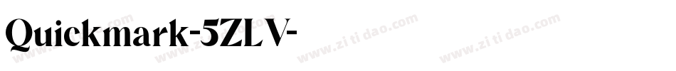 Quickmark-5ZLV字体转换