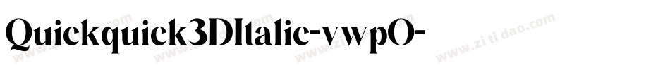 Quickquick3DItalic-vwpO字体转换