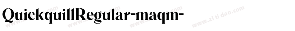 QuickquillRegular-maqm字体转换