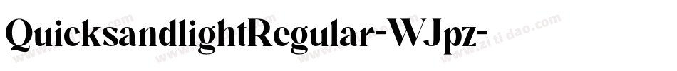 QuicksandlightRegular-WJpz字体转换