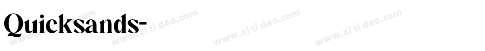 Quicksands字体转换