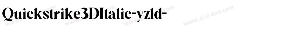Quickstrike3DItalic-yzld字体转换