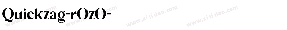 Quickzag-rOzO字体转换