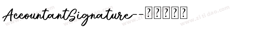 AccountantSignature-字体转换