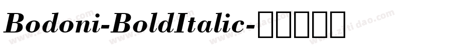 Bodoni-BoldItalic字体转换