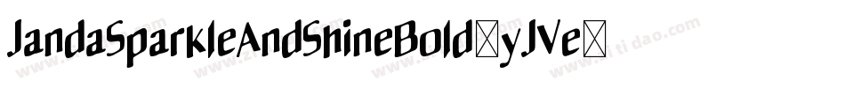 JandaSparkleAndShineBold-yJVe字体转换