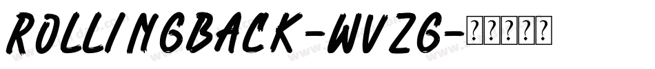 RollingBack-WvzG字体转换