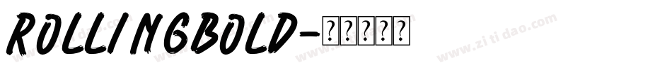RollingBold字体转换