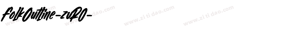 FolkOutline-zvR0字体转换