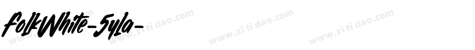 FolkWhite-5yla字体转换