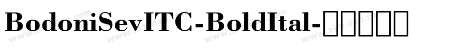 BodoniSevITC-BoldItal字体转换