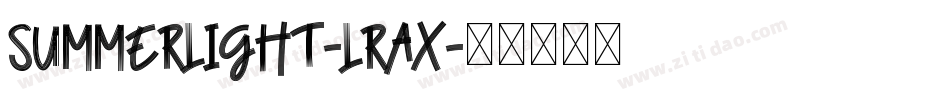 SummerLight-lrAX字体转换